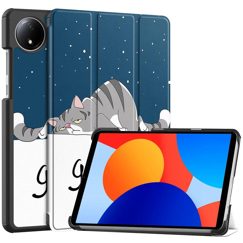 

Чехол для Xiaomi Redmi Pad SE 8.7 2024, новый чехол-подставка из искусственной кожи с тремя складками, чехол-подставка для планшета, чехол для redmi pad se 8.7 дюймов, умный чехол Redmi Pad SE 8.7