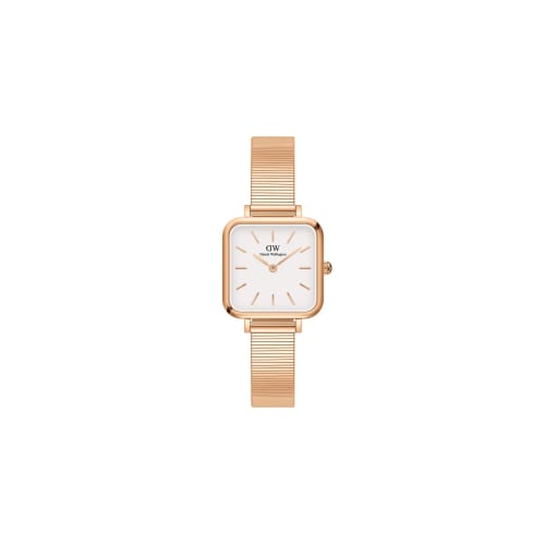 [Official Shop/Authentic Import/2-Year Warranty] Daniel Wellington DW Women's Quadro Studio 22x22 RG White Watch, Vintage Square Design, Stylish and C