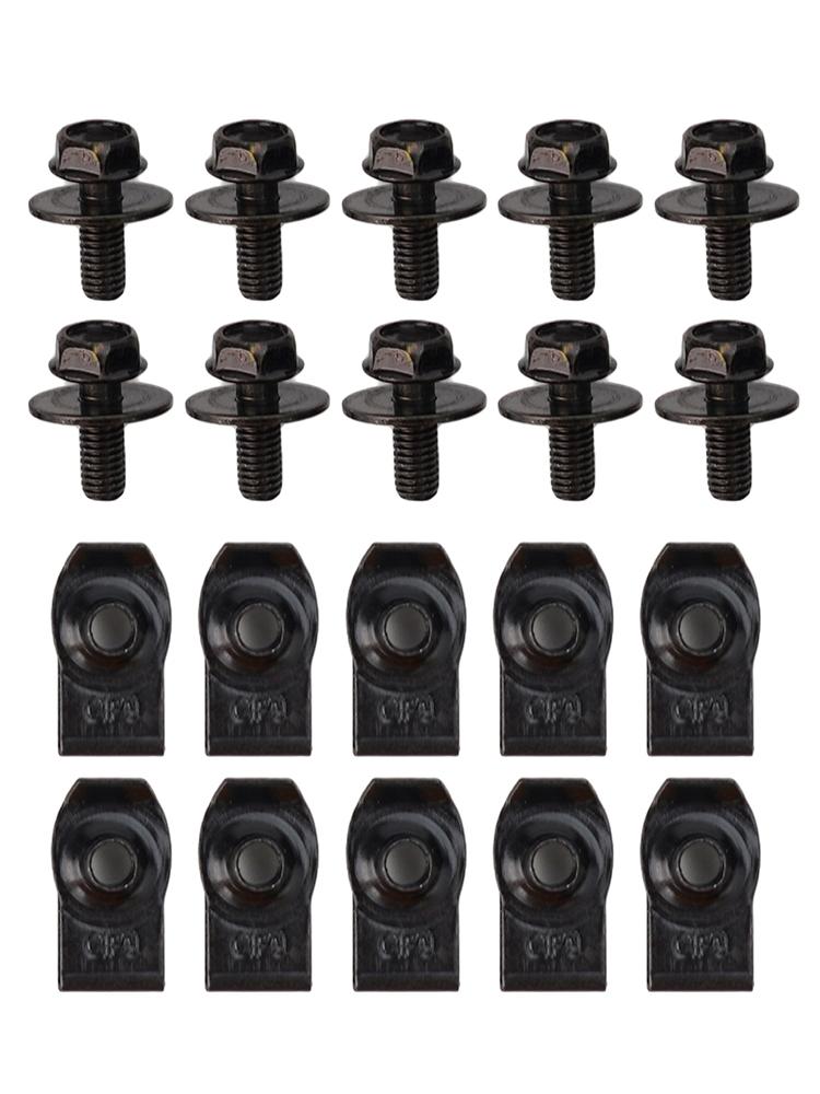 Body Bumper Fender U-Nuts Clip Kit Engine Under Cover Push Clips