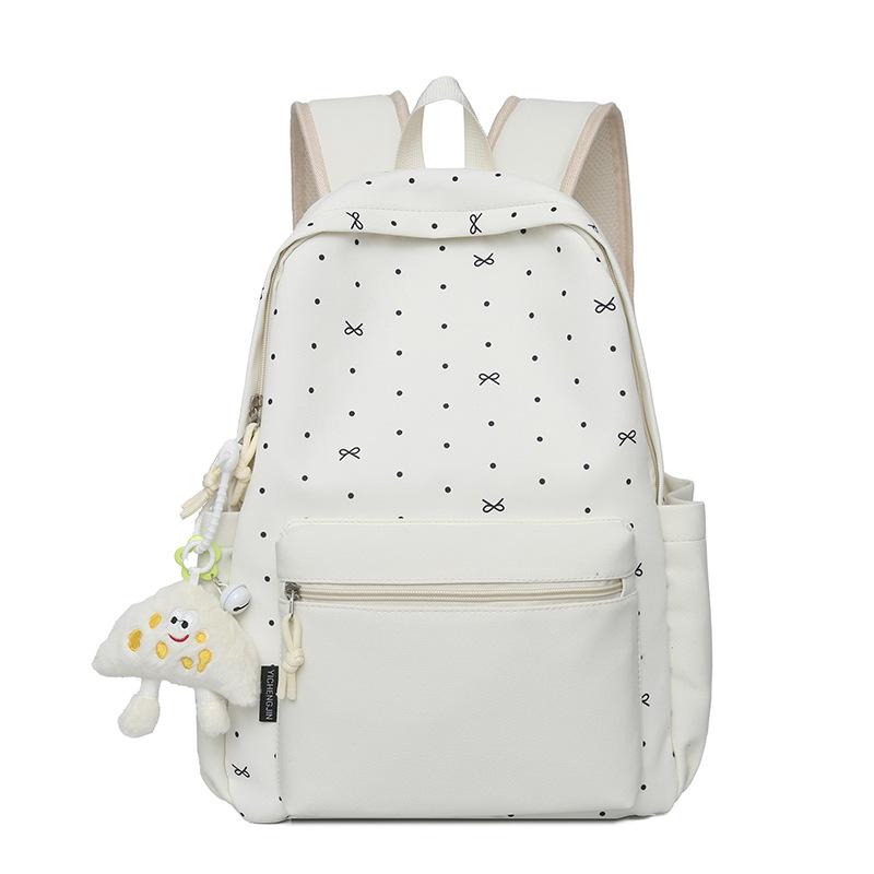 Schoolbag Fashion Polka Dot Casual Cute Student School Bag Junior High School Student Simple Versatile Backpack Lightweight Student Bag