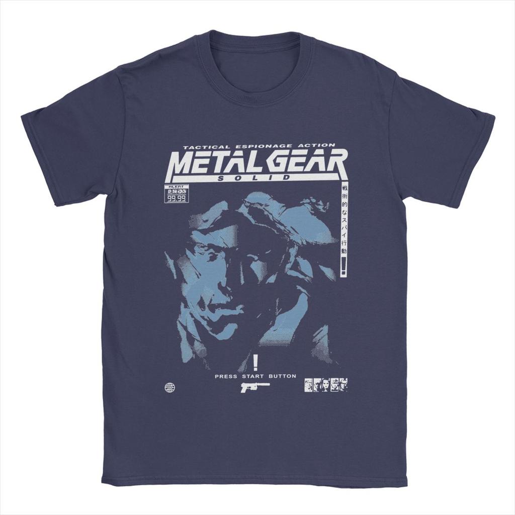 MGS1 Snake Metal Gear Solid Pánske ležérne tričko 100% bavlna Tričko s okrúhlym výstrihom a krátkym rukávom Letné topy