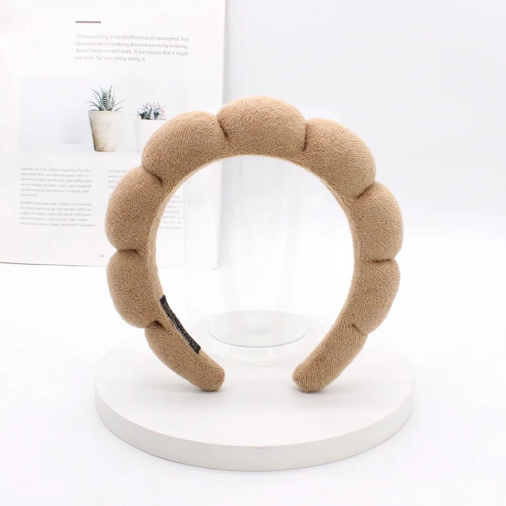 

Женские Девушки Губка Ко Спа Макияж Пузырь Махровое Повязка на Голову Пышные Ретро Резинки для Волос Мягкая Повязка на Голову Головной Убор