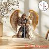 8in Golden Angel Anime Guardian Deity Acrylic Figurine 2D Desktop Bedroom Office Colorful Photography Prop Decoration Gifts Toy