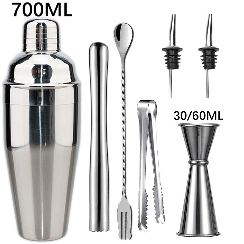 New Cocktail Shaker Professional Stainless Steel Bartender Wine Cup Cocktail Mixer Martini Cocktail Shaker Bar Set