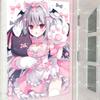 Pink Cat-Themed Plushie 2D Galgame Ears Indoor Tapestry for Decoration Interior Decor for Lolita Girls