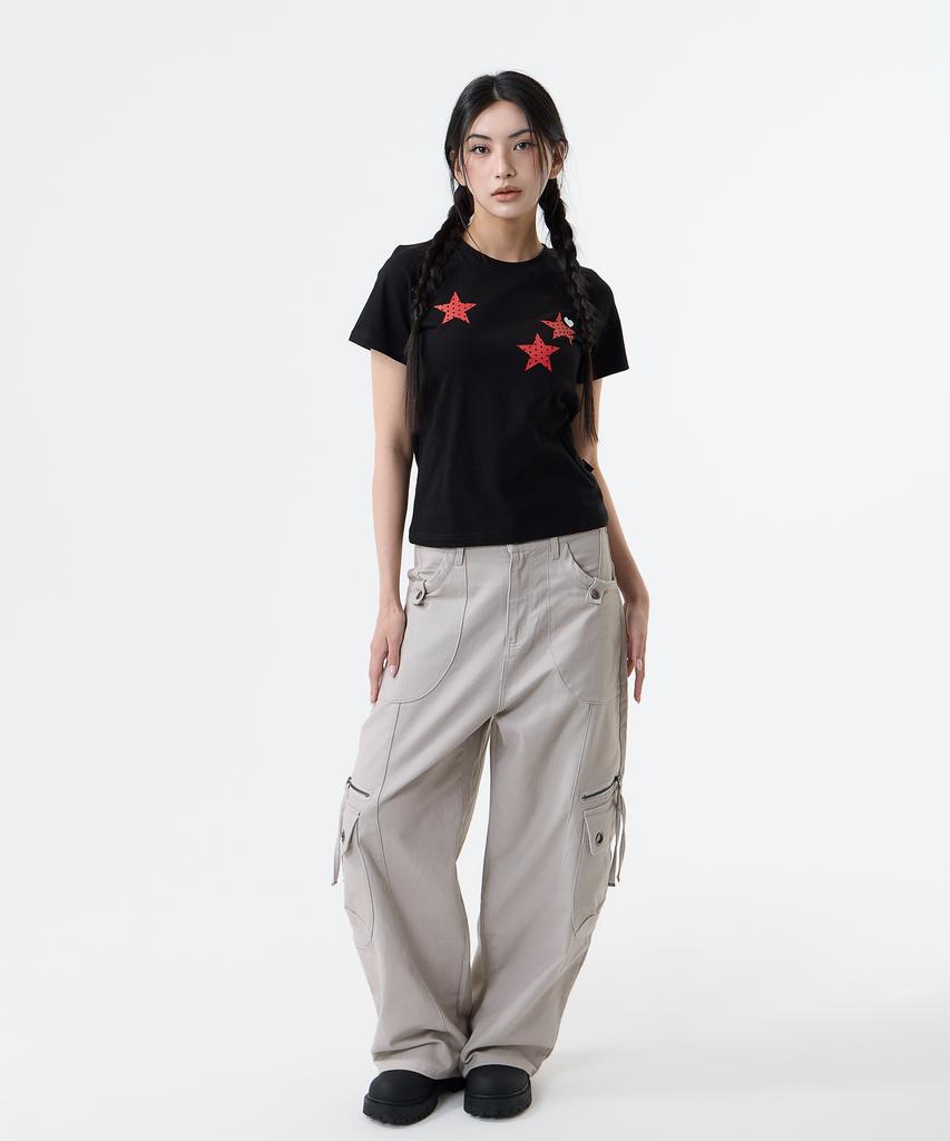 Nasttingijeubeleoldaenmi Dot Star Tee_Black
