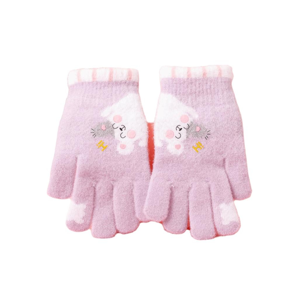 Ciepłe Rękawiczki Dziecięce Wodoodporne Rękawice Niemowlęce Urocze Rękawiczki Dzianinowe Na Zewnątrz