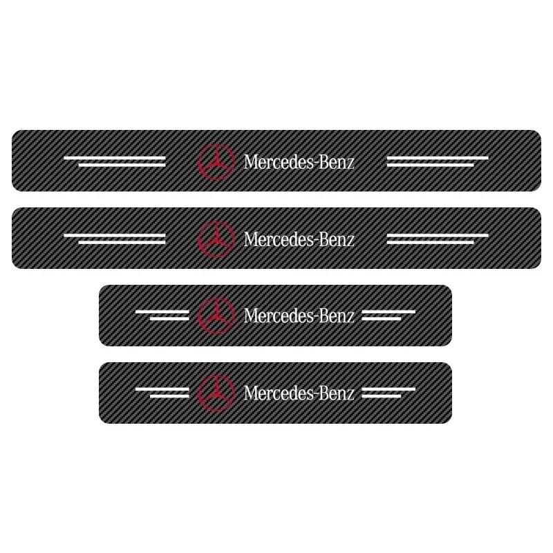 

4 шт. Наклейки на пороги автомобиля Автомобильная наклейка из углеродного волокна Защита порога двери от царапин Для MERCEDES BENZ AMG W108 Аксессуары