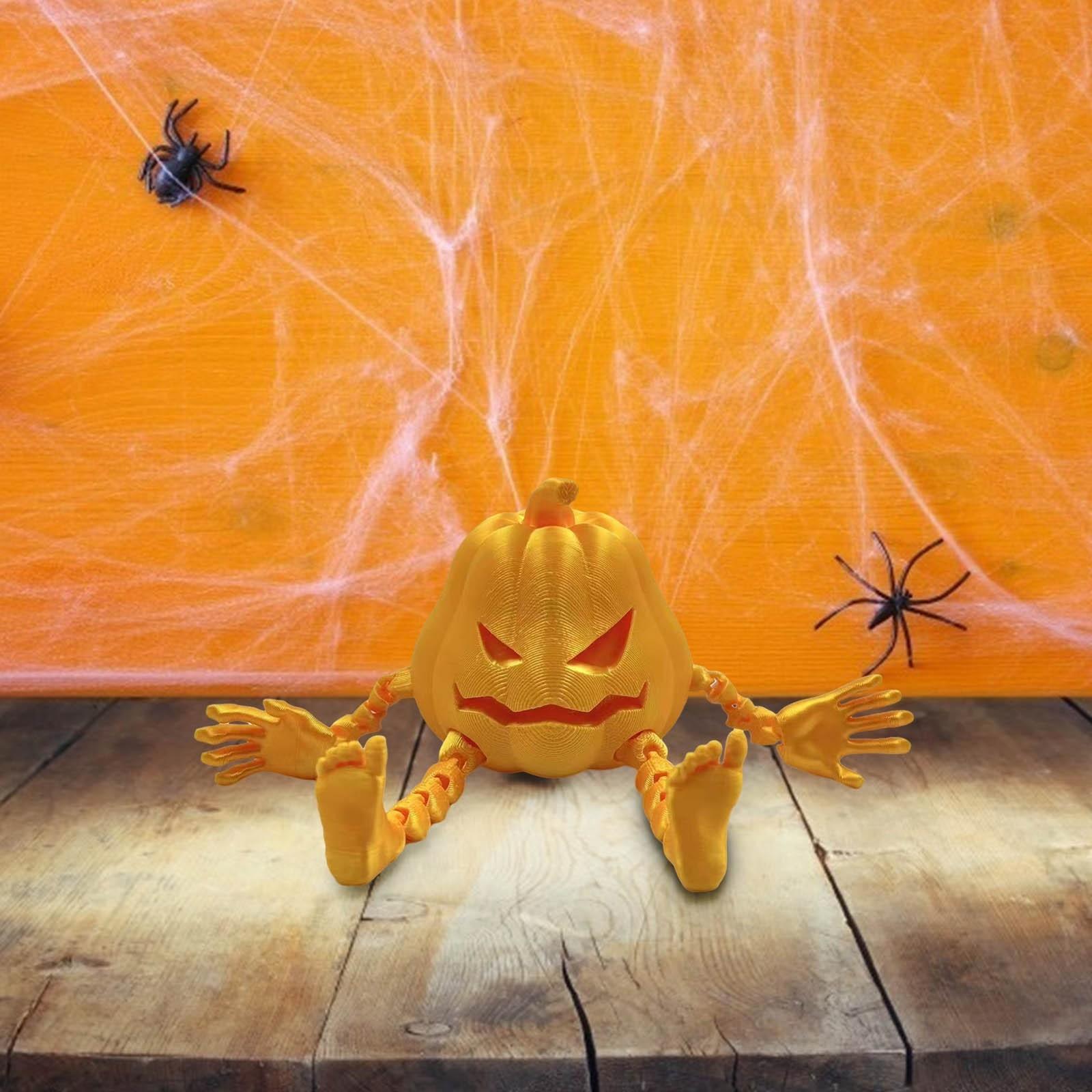 

Миниатюрная фигурка, милый мультяшный тыквенный призрак, микропейзаж, украшения для Хэллоуина, украшения для дома, офиса, стол, декор комнаты One Size