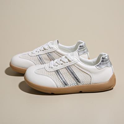 CRLAYDK Klassische Damen-Sneakers Lässig Low Top Skateboard Walking Mesh Trainer Schuhe Damen Sport Laufen Schnürschuhe Tennis