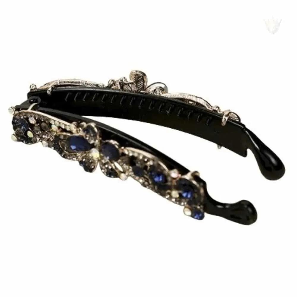 CEOSHOP Cubic Claw Clip Hairpin Hair Banana Pin Blue