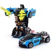 Children's 2025 new toy graffiti inertia deformation car racing one-click deformation robot