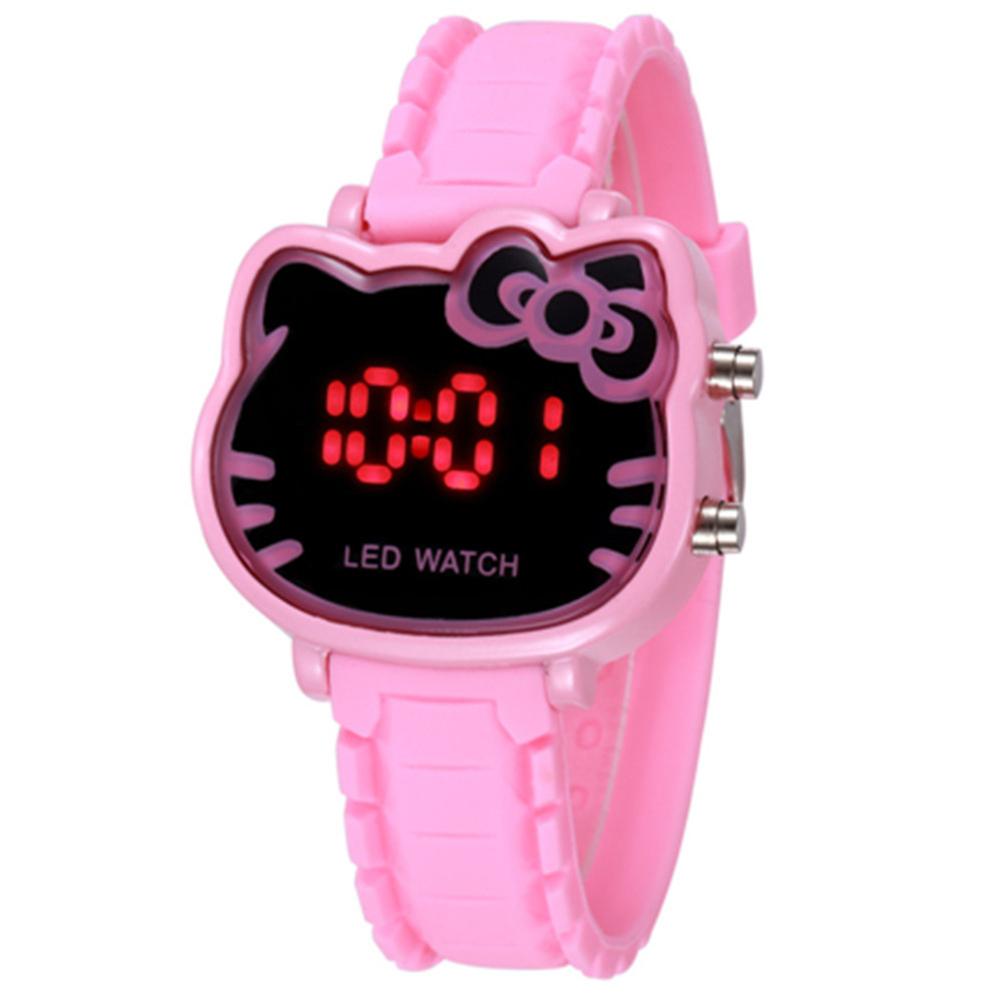 Orologio Bambina Carino Cartone Animato Bambino LED Studente Elettrico Moda