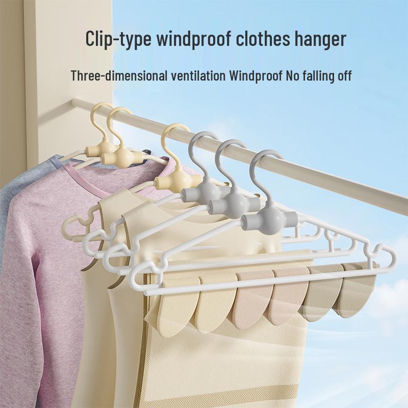 Windproof Clothes Hanger: Non-slip Rack for Socks, Underwear, Towels, Suspenders & Pants