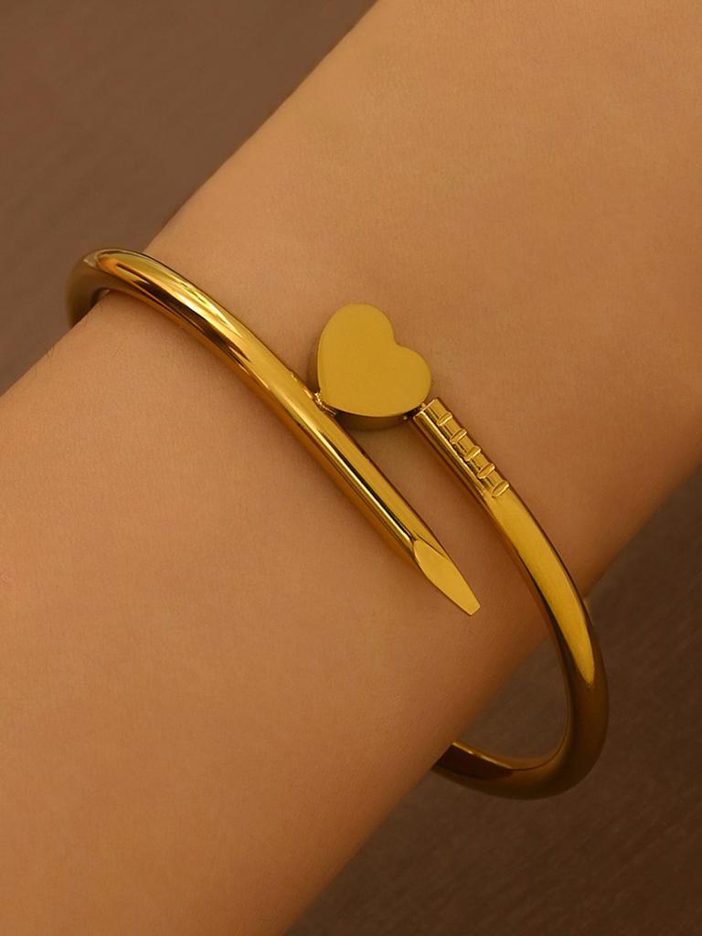 Elegantes Zirkonarmband - Weißer Titanstahl für Damen