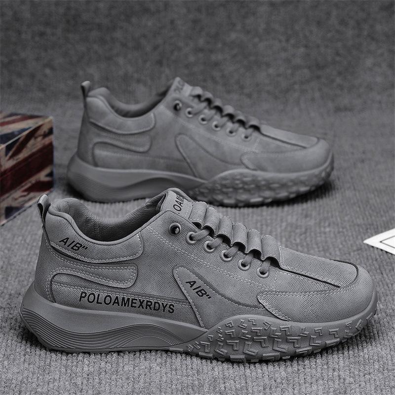 

Мужская обувь 2025 весна новая ленивая на одной педали легкая на толстой подошве ретро рабочая страховочная спортивная повседневная обувь для папы 39 серый