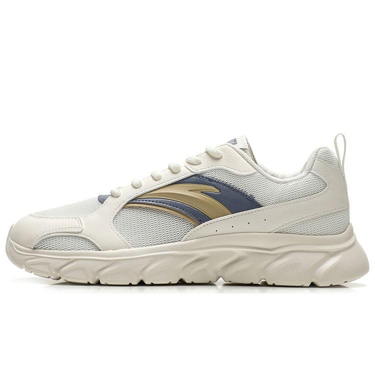 

New Anta Cushioned Anti-Slip Wear-Resistant Breathable Lightweight Low-Top Running Shoes Men s White Gray Brown 912225571-3 40