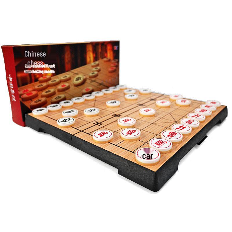 Magnetic Folding Chinese Chess Set for Adults & Students - Educational Acrylic Board, Medium/Large Size Chinese chess