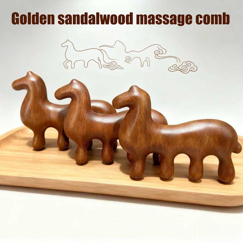 Sandalwood Scalp Point Massage Brush Coarse Tooth Body Meridian Massage Comb  Meridian Therapy