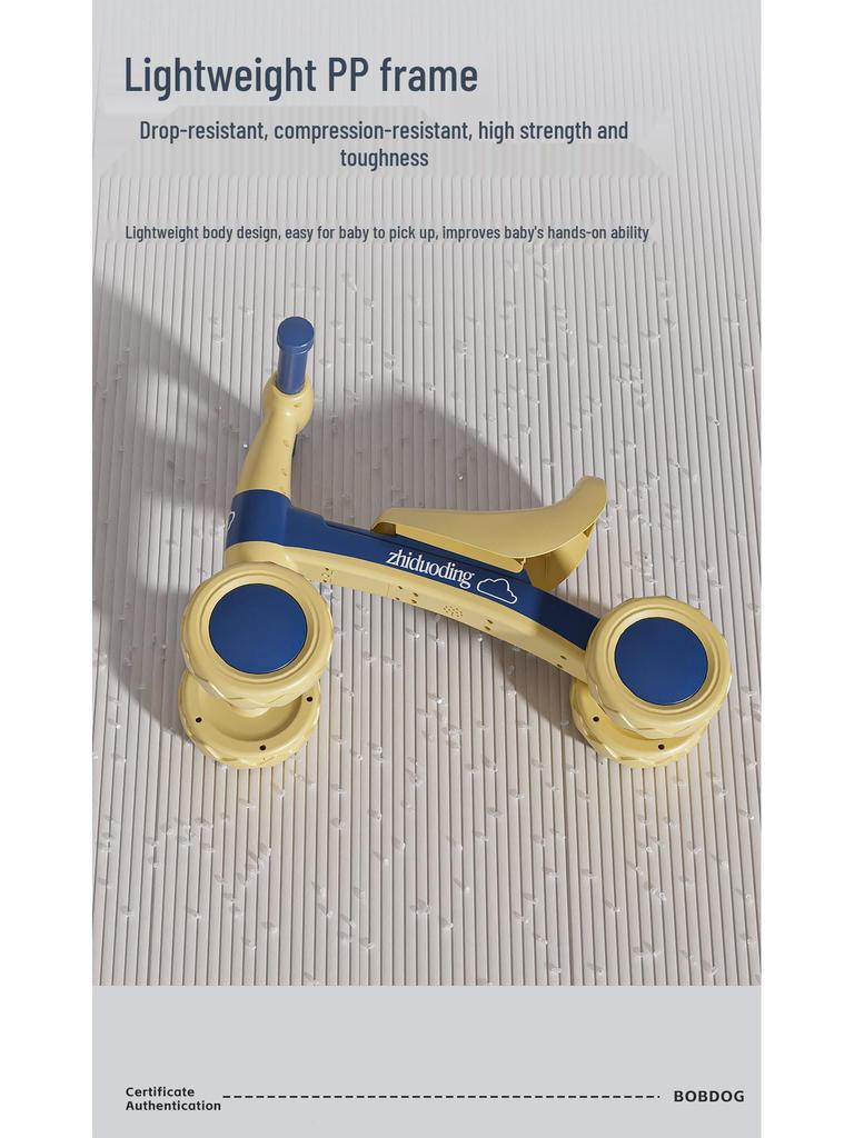 4-Wheel Pedal-Free Balance Bike for Toddlers (1-3 Years) - Baby Gliding Strider