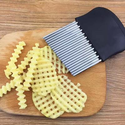 Thickened Wavy Chopper Multi-Functional Crinkle Cutter Time Saving Potato Cutter Food Preparation