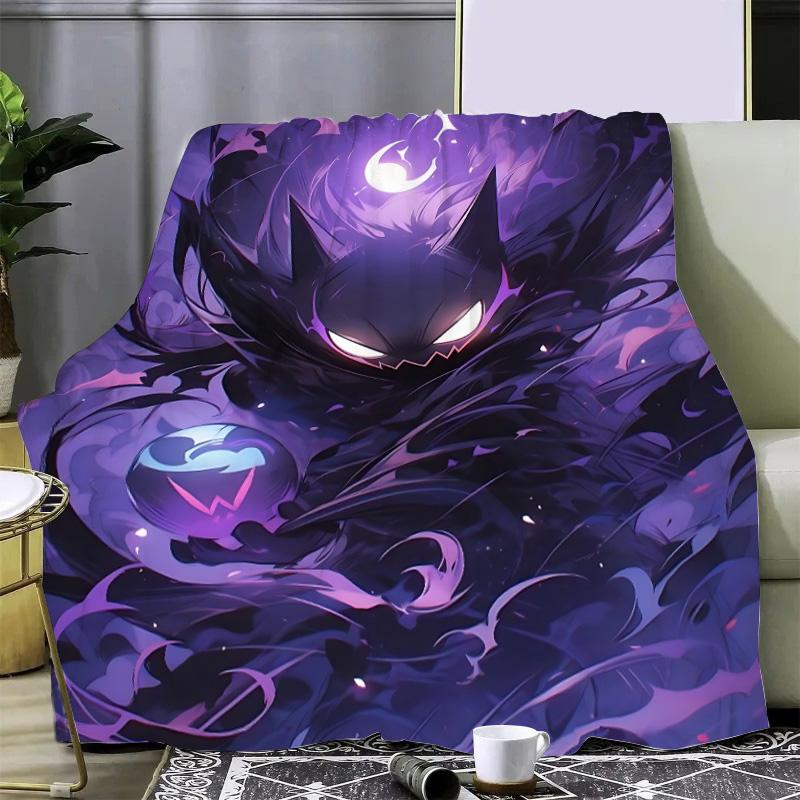 Anime Pokemon Gengar Printed Blanket Picnic Blankets Warm Blanket Soft and Comfortable Blanket Home Travel Birthday Gift