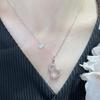 High Version V Jinqijia Diamond-encrusted Hollow Gourd Collarbone Necklace Female Straight
