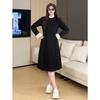 2025 Spring Slimming Plus Size Long Sleeve Knitted Dress for Women