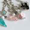 Marine Animal Phone Chain Beaded Phone Lanyard Sweet Girl Cellphone Strap  Bag Keychain