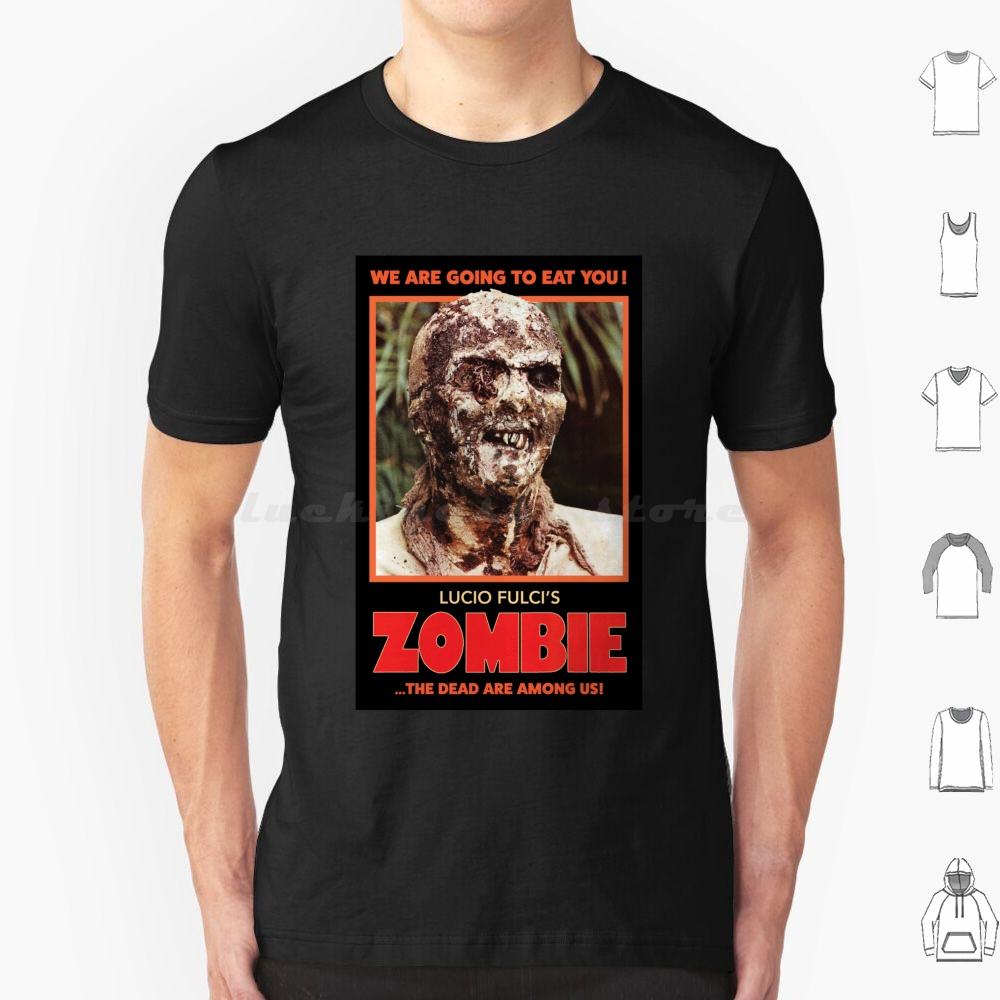 Lucio Fulcis ZombieRed T Shirt 6xl Cotton Cool Tee Luciofulci Fulci Horrormovie Horror Movies Zombies Zombie