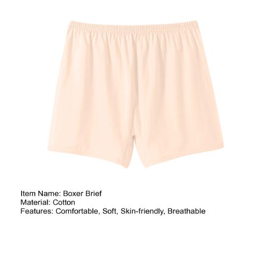 Seniors Women Cotton Underwear Loose Soft Boxer Briefs High-Waisted Boyshorts Panties for Middle Elderly Ladies