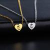 Cazador Arabic Letter Mini Heart Necklace for Women Stainless Steel Arab Alphabet Pendant Choker Chain Necklaces Jewelry 2026