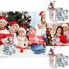 Christmas Snow Scene Party Decor Cash Box With Blue Paper Material For Holiday Celebrations