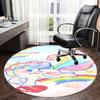 Rainbow Unicorn Chair Mat - Round Carpet for Home Decor, Office Use, Gift Idea - Suitable for Bedroom