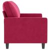 Vidaxl Sofa 2-Osobowa, Winna Czerwień, 140 Cm, Tapicerowana Aksamitem