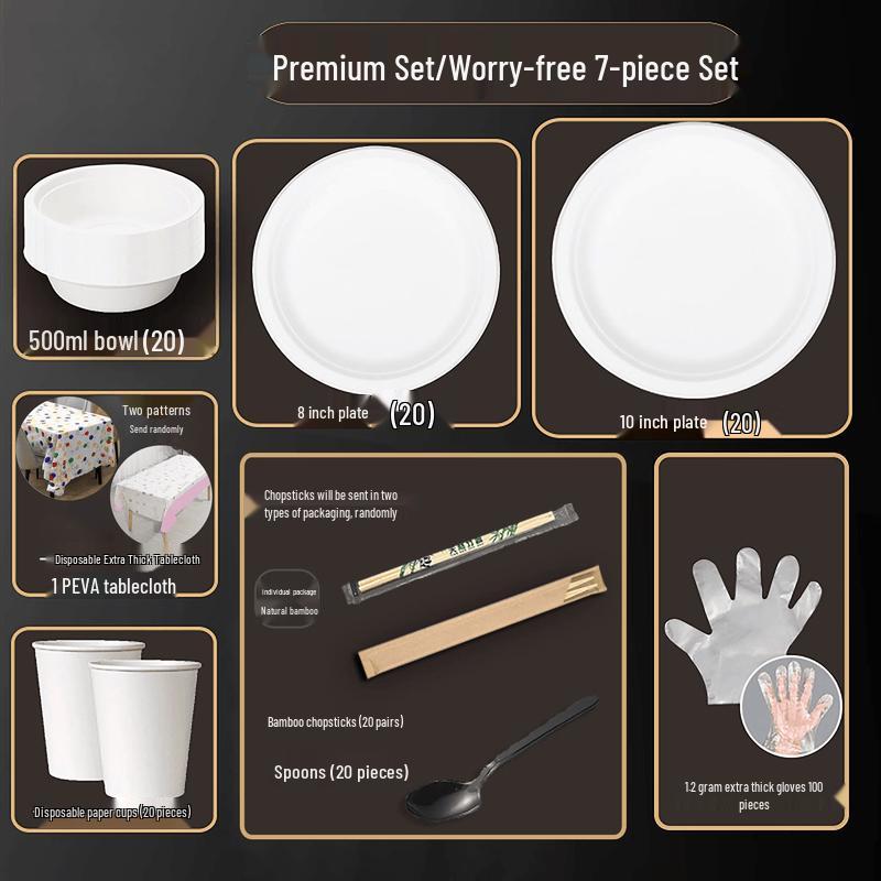 Yingtang Light Luxury Disposable Dinnerware Set