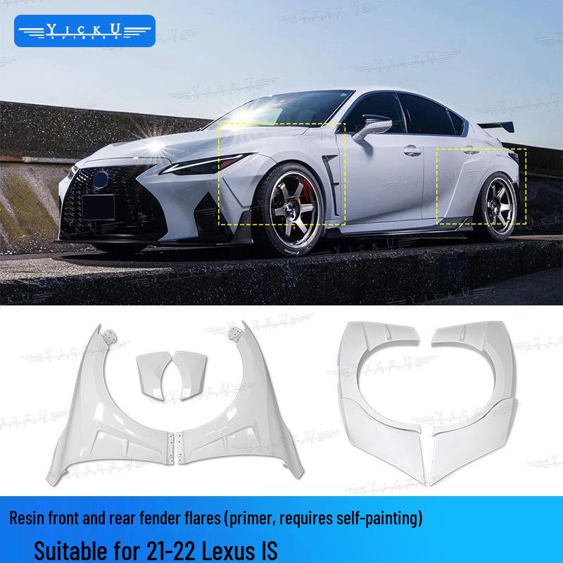 21-22 Lexus IS Carbon Fiber Body Kit: Front Lip, Side Skirts, Wide Fender Flares, Rear Lip, Tail Wing ART.