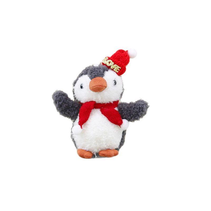 Penguin Stuffed Animal Keychain With Short Plush For Backpack Decor