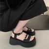 Summer Gladiator Platform Women Sandals Fashion Elegant Open Toe Shoes Ladies Outdoor Dress Platform Flats Sandalias