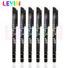 6Pcs Erasable Pen Gel Pen Durable Plastic Ink Blue 0.5mm Useful Student Erasable School Pen Stationery Supplies