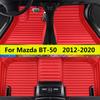 Car Floor Mats For Mazda BT-50 Pickup 2012 2013 2014 2015 2016 2017 2018   Auto Leather Foot Pads Rugs Full Set Carpets