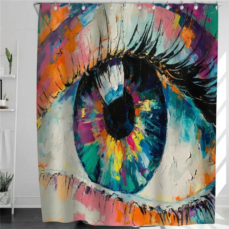 Giraffe With Colorful Glasses Shower Curtain Fashion Simple Design Home Decorative Curtains For Bathroom Art Painted Decor Cloth