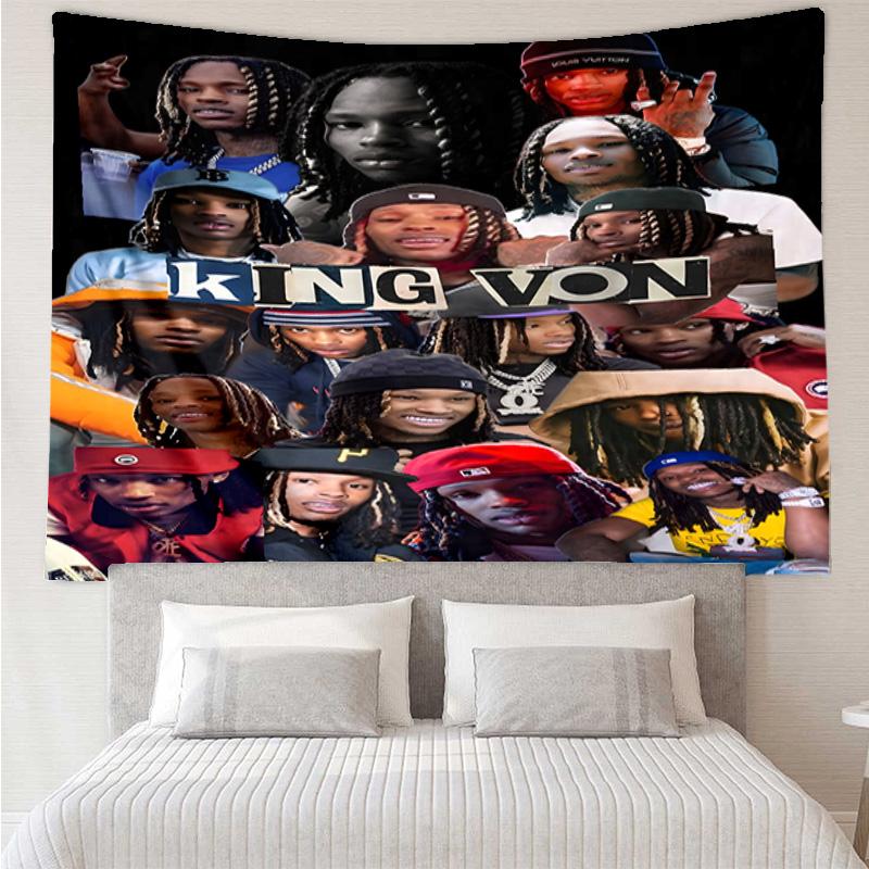 King Of The Rapper Tapestry Hanging for Bedroom,Livingroom, Playroom,Decor Art Room Wall Tapestry Holiday and Birthday Gifts
