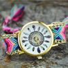 Orologio Intrecciato da Donna Dreamcatcher con Quadrante in Vetro per Regalo e Uso Casual