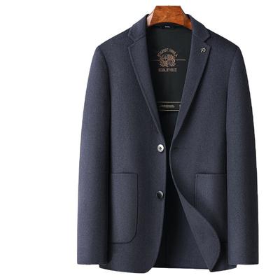 Autumn and Winter Wool Woolen Single West Light Luxury Business Middle-aged and Young People Double-sided Woolen Suit Jacket
