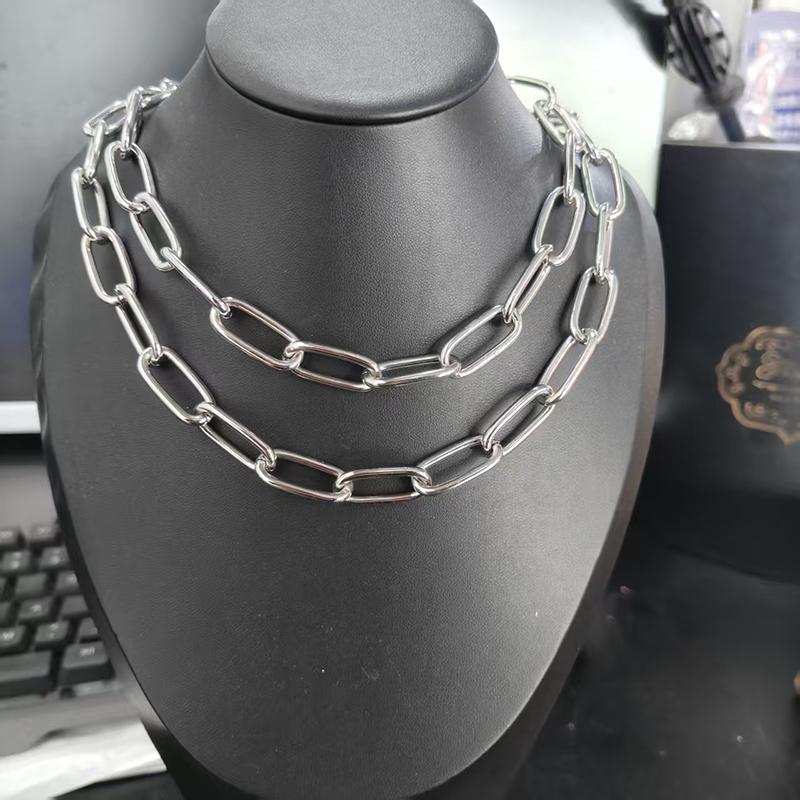 

Hip-Hop Streetwear Brand Lobster Clasp Chain Necklace Ins Men Women Accessories Dark Boy Girl Jewelry Accessories Other