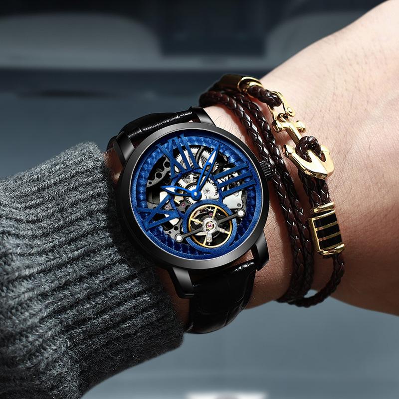 AILANG Neue Uhr Herren Automatische Mechanische Uhr Hohle Herren Vollautomatische Herrenuhr Wasserdicht