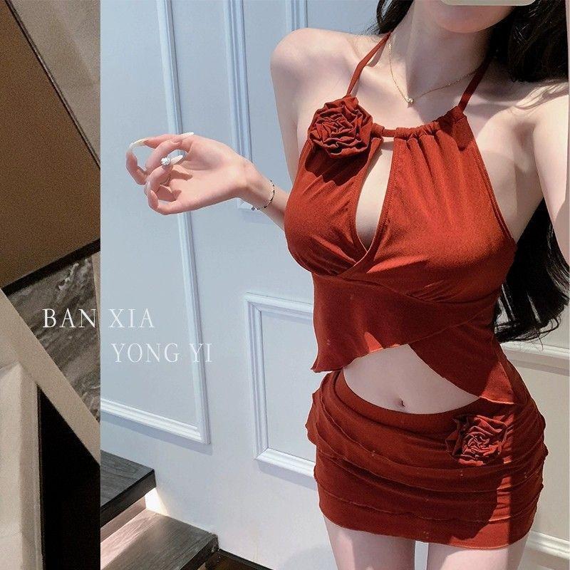 

Женский красный раздельный купальник 2025 - Чистое желание, Высококлассный, Красивый, Стройнящий - Идеально подходит для отпуска или горячего источника Extra Large вино красного