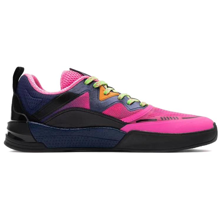 Erik Ellington x Li Ning LINGTENG 'Tropicana' Rutschfeste Low-Top Skateboard-Schuhe Herren Schwarz Pink AEPR009-1