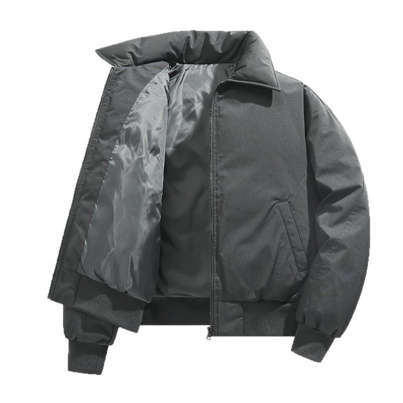 Baumwolljacke Herren und Damen gleich Winterverdickte Herren Baumwollkleidung Einfarbig Brotkleidung Jacke Mantel Herren Daunenjacke